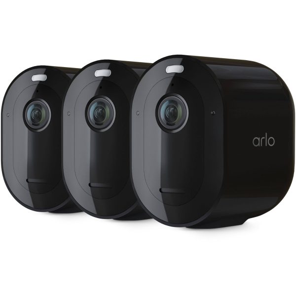 Arlo - Pro 4 Spotlight Camera, 3 Pack - VMC4350B - Black - MadeInUSA