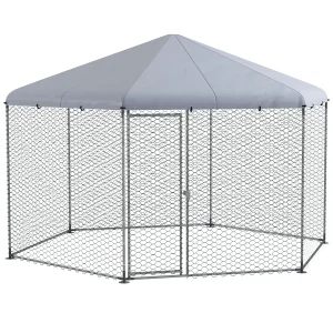 PawHut 13.1 ft x 11.4 ft Chicken Coop for 10-15 Chickens, Ducks, Rabbits - MadeInUSA