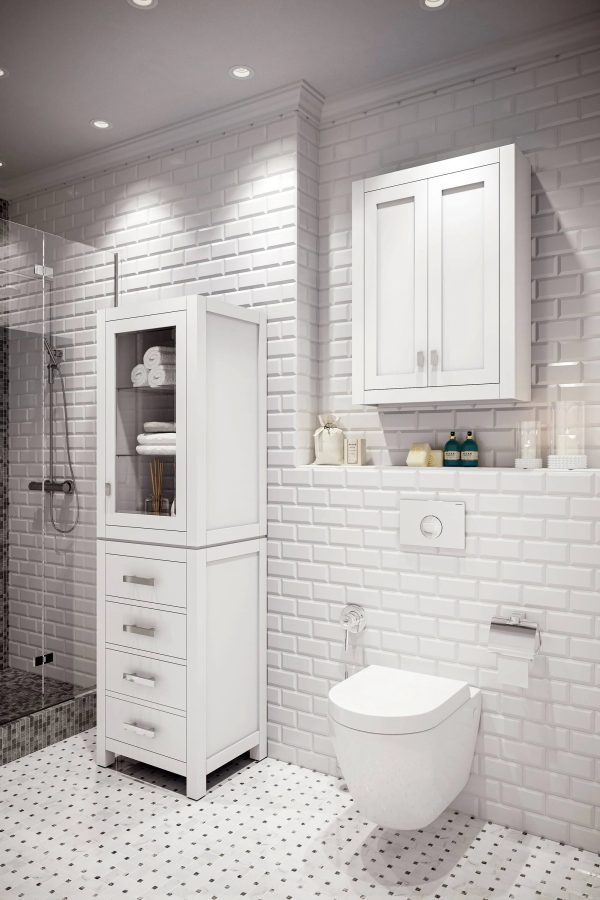 Water Creation Madison Wall Cabinet in White | MADISON-TT-W - MadeInUSA - Image 3
