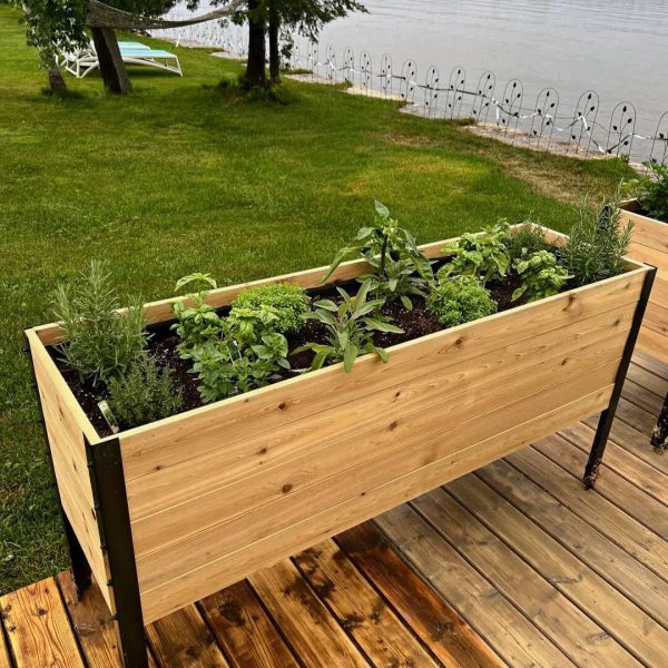Cedar Planters 18" x 60" Raised Garden Bed - MadeInUSA - Image 2