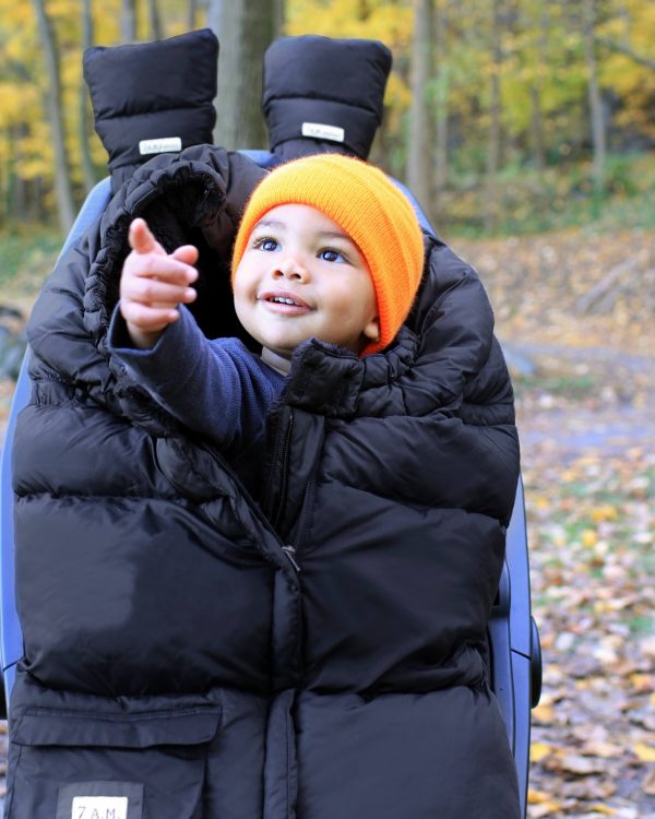 7AM Enfant Blanket 212 Evolution Footmuff - Black Plush - MadeInUSA - Image 6