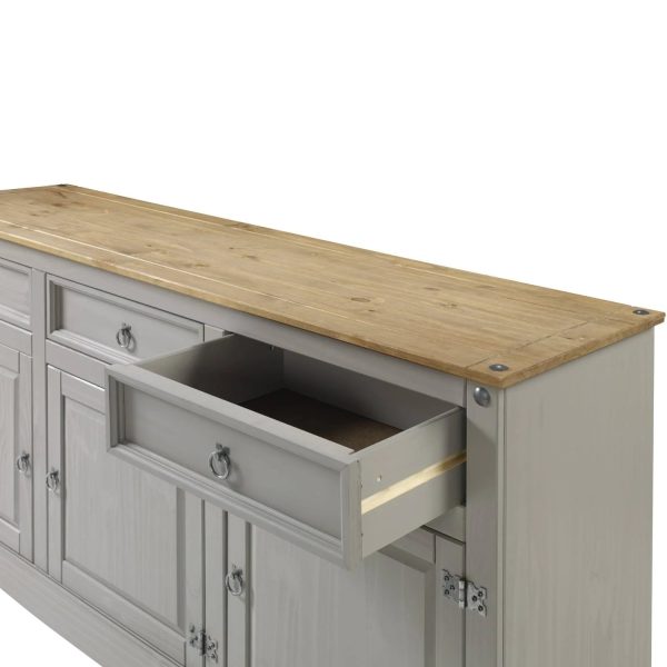 Wood Buffet Sideboard Corona Gray | Furniture Dash COG917 - MadeInUSA - Image 5