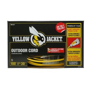Yellow Jacket 100ft. Outdoor Extension Cord w Lighted Ends - MadeInUSA