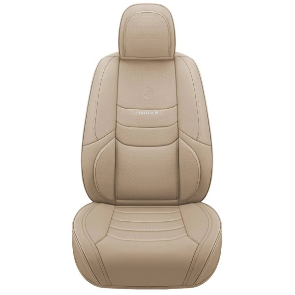 HAITOUR Full Coverage Leather Car Seat Covers Front Pair Universal Fit for Most Cars Sedans Trucks SUVs with Waterproof Leatherette in Automotive XT01 - MadeInUSA - Image 3