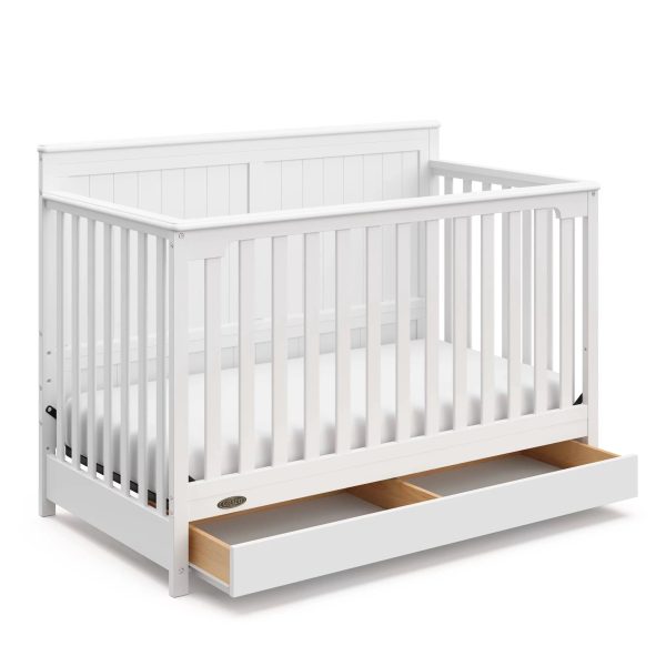 Graco Hadley 4-in-1 Convertible Crib with Drawer - Pebble Gray - MadeInUSA