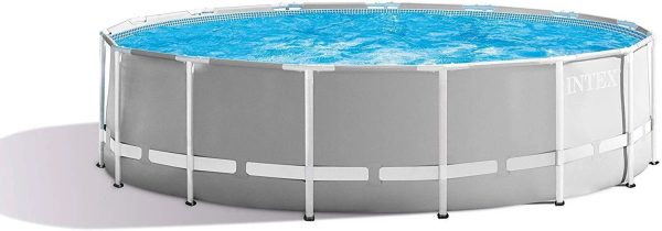 Intex 15 Foot x 48 inch Prism Above Ground Swimming Pool Set & Ladder - MadeInUSA - Image 2