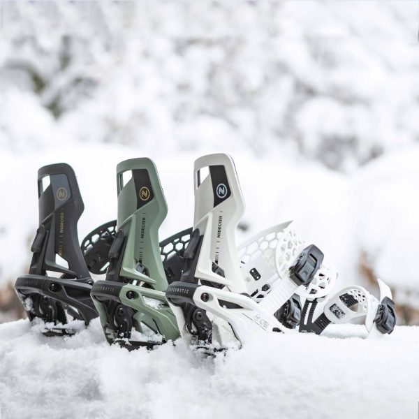 Nidecker Supermatic Snowboard Bindings 2024 - White - MadeInUSA - Image 5