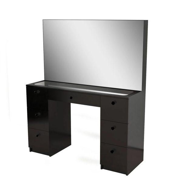 Boahaus Venus Modern Vanity Desk Ser, Black Finish, for Bedroom - MadeInUSA - Image 5