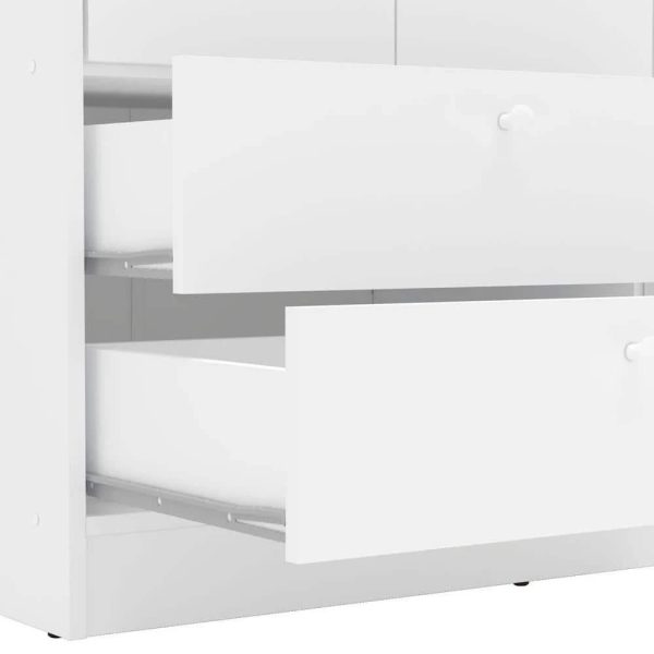 Cambridge 3 Door and 2 Drawer Wardrobe White - Chique - MadeInUSA - Image 2
