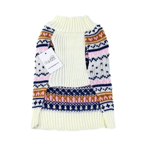 Midlee Berklee Fair Isle Dog Sweater - Image 2