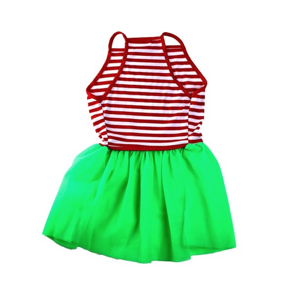 Midlee Christmas Stripe Tutu Large Dog Dress - Image 3