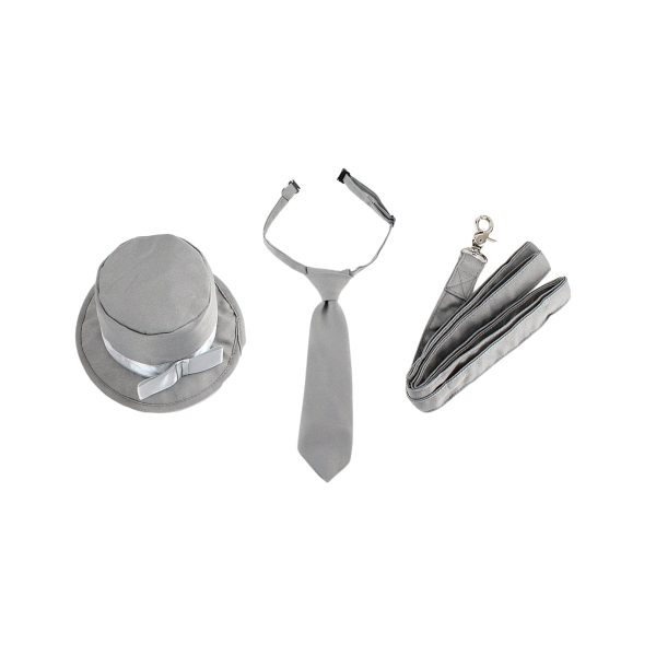 Midlee Dog Tuxedo Wedding Suit- Gray Top Hat & Leash - Image 23