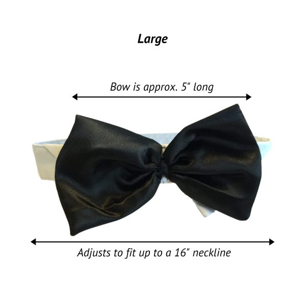 Midlee Satin Bow Tie Dog Wedding Collar - Image 7