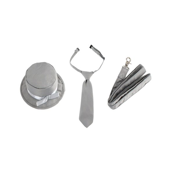 Midlee Dog Tuxedo Wedding Suit- Gray Top Hat & Leash - Image 4