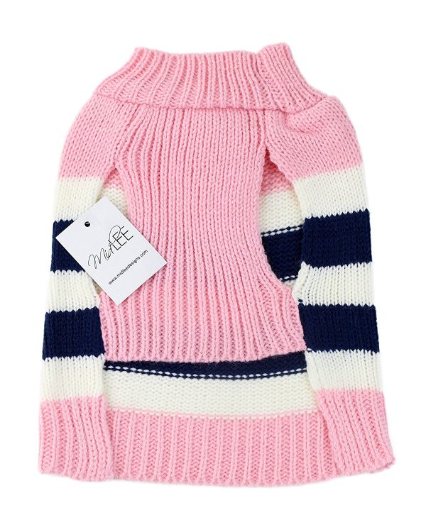 Midlee Striped Colorblock Dog Sweater - Image 12