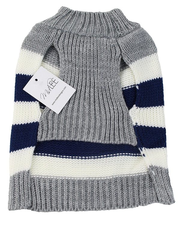 Midlee Striped Colorblock Dog Sweater - Image 3