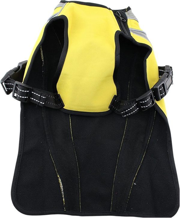 Midlee Reflective Winter Dog Jacket Waterproof Fleece Lined Pet Coat W/ Buckle - Image 2
